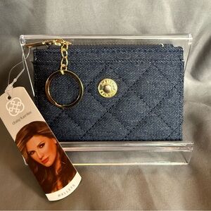 Daisy Fuentes Navy Quilted Wallet with Gold Accents
